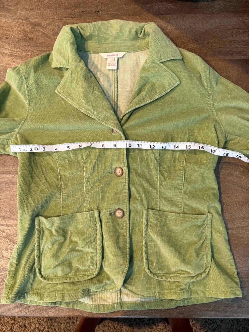 Sundance Green Corduroy Blazer/ Jacket Size 6 E92 - Picture 4 of 5